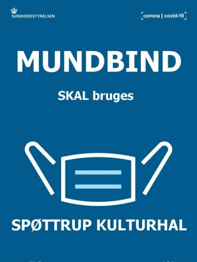 Her bruger vi mundbind - plakat januar2021 Her bruger vi mundbind - plakat januar2021