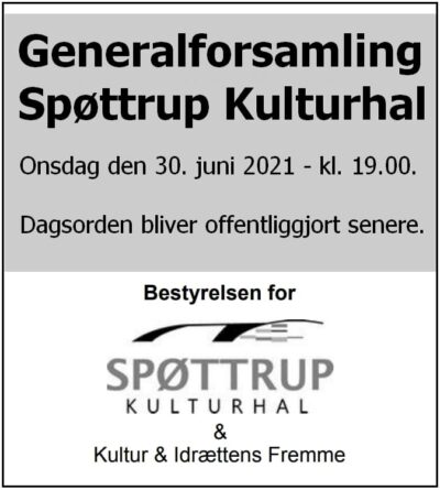 Generalforsamling juni 2021 Generalforsamling juni 2021
